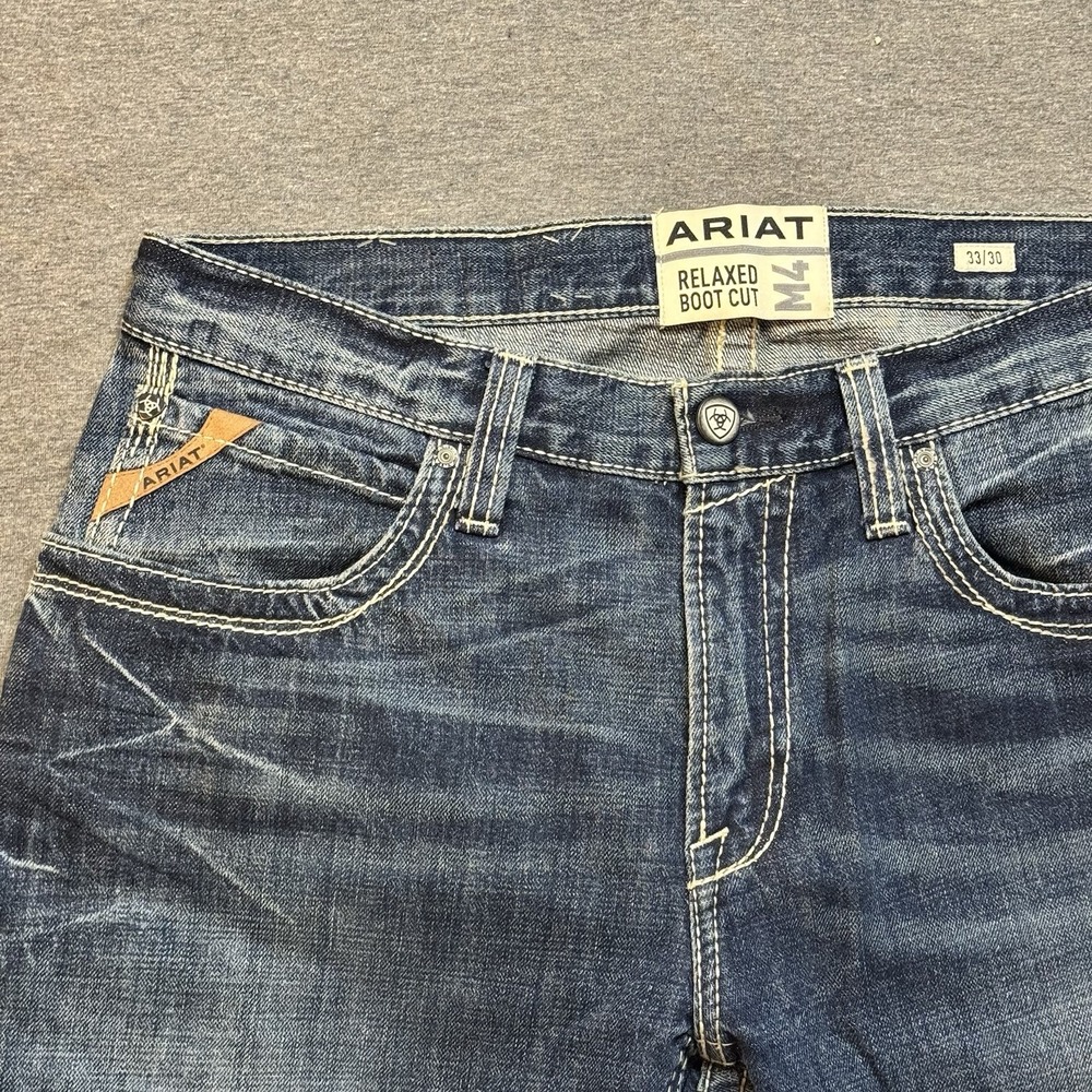 Ariat Men's M4 Relaxed Boundary Boot Cut Gulch Boot Western Denim Jean Sz 33x30